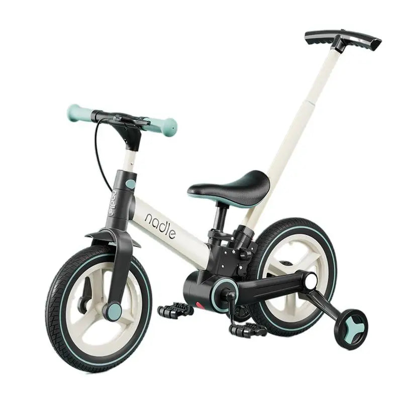2-in-1 Foldable 12-Inch Children's Balance Bike with Chainless PU Tires-0