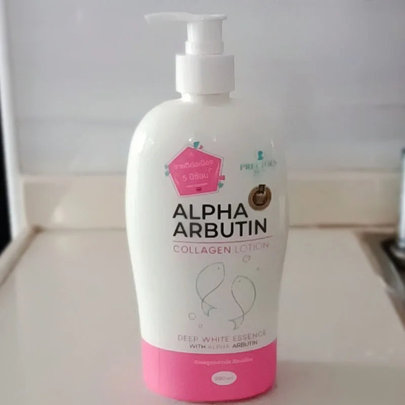 Alpha Arbutin collagène blanc corps peau éclaircissante profonde clair nourrir estompe les imperfections de la peau peau lisse et brillante 500ml Hive JFA & TA Store