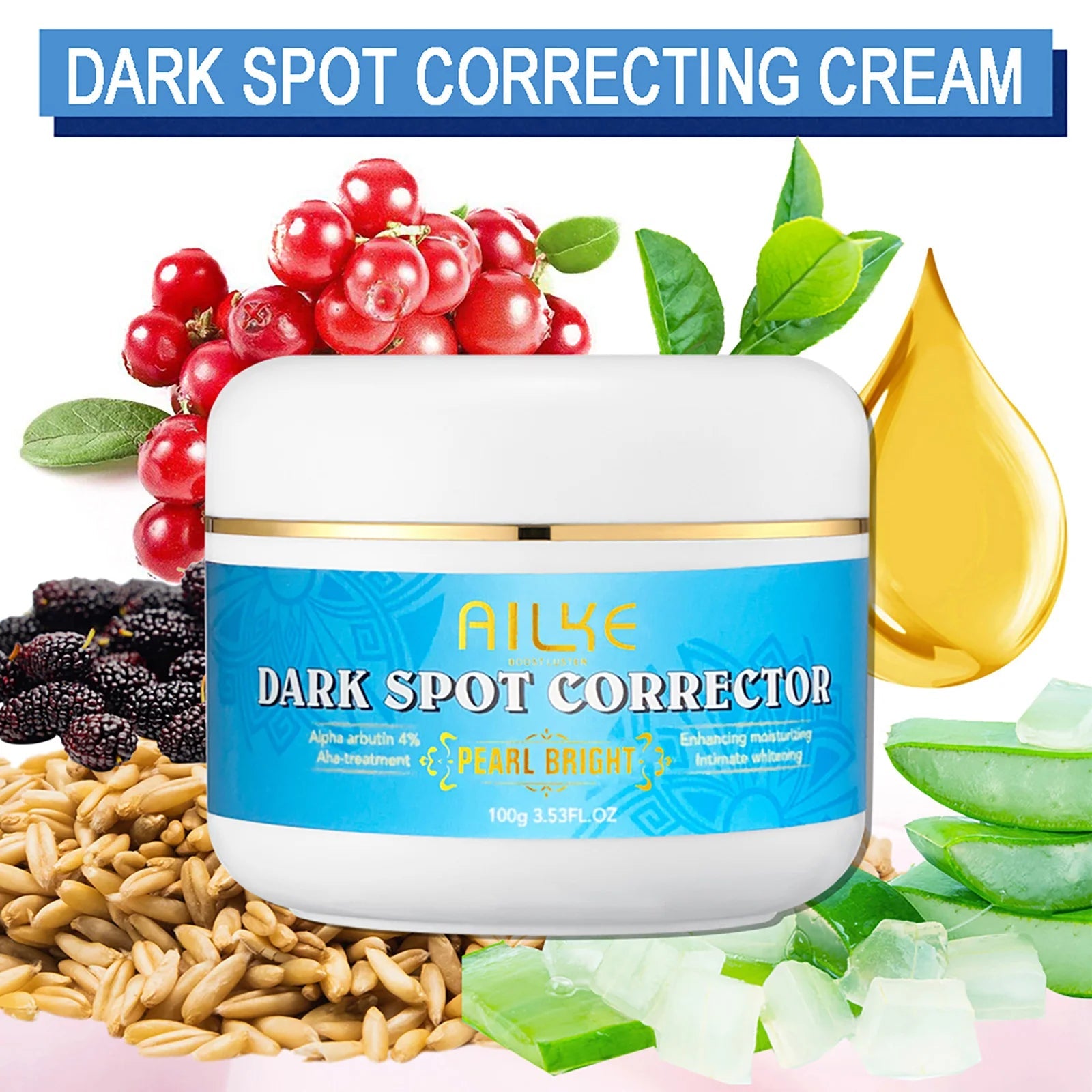 AILKE Lotion pour le corps blanchissante multi-vitamines avec vitamines A,E,B3,B5, augmente l'éclat cutané, même le teint, crème hydratante Hive JFA & TA Store