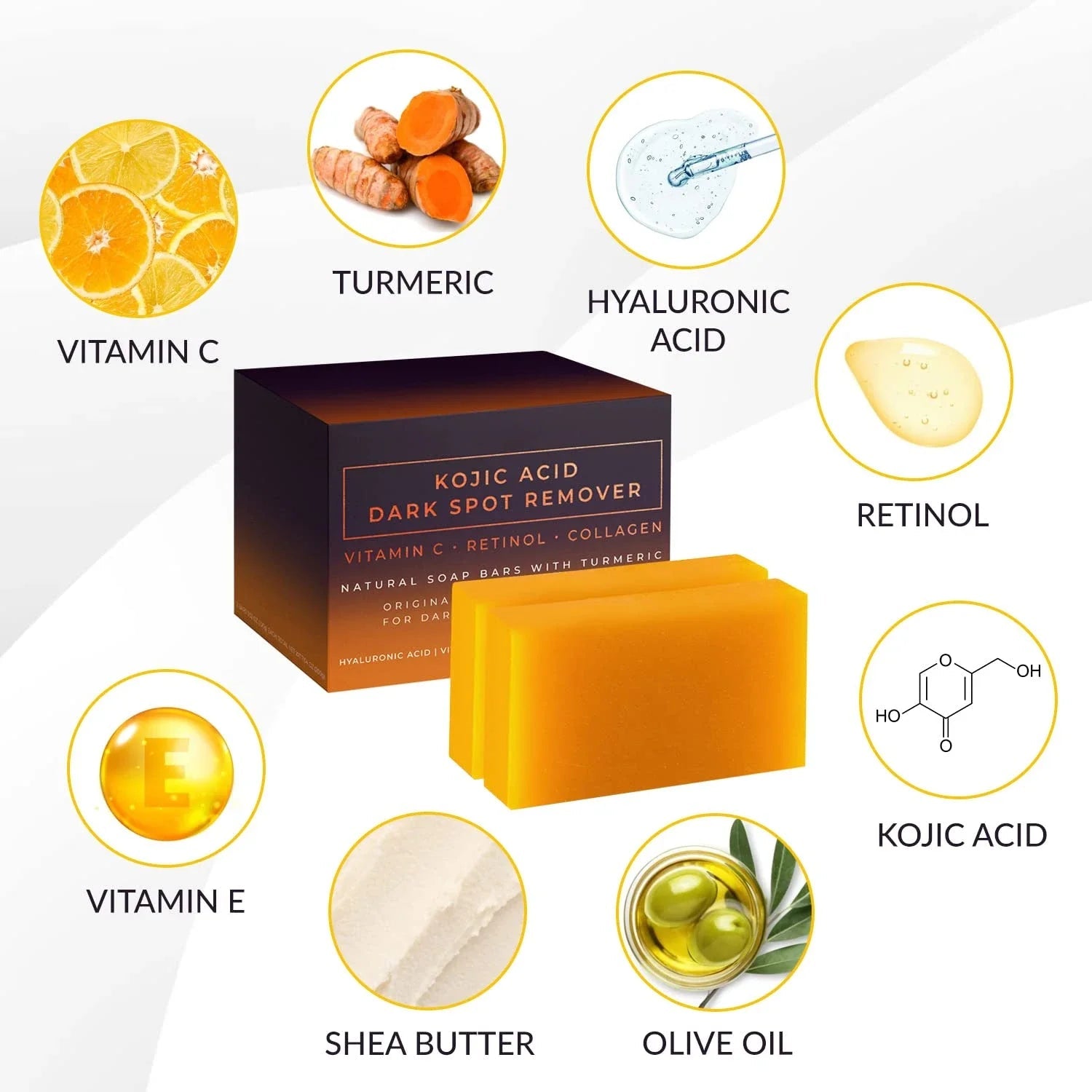 Kojic-Dissolvant de taches foncées à l'acide, blanchissant, fait à la main, soins de la peau, livres en profondeur, hydratant, nettoyant, essentiel, éclaircir la peau, Regina Hive JFA & TA Store