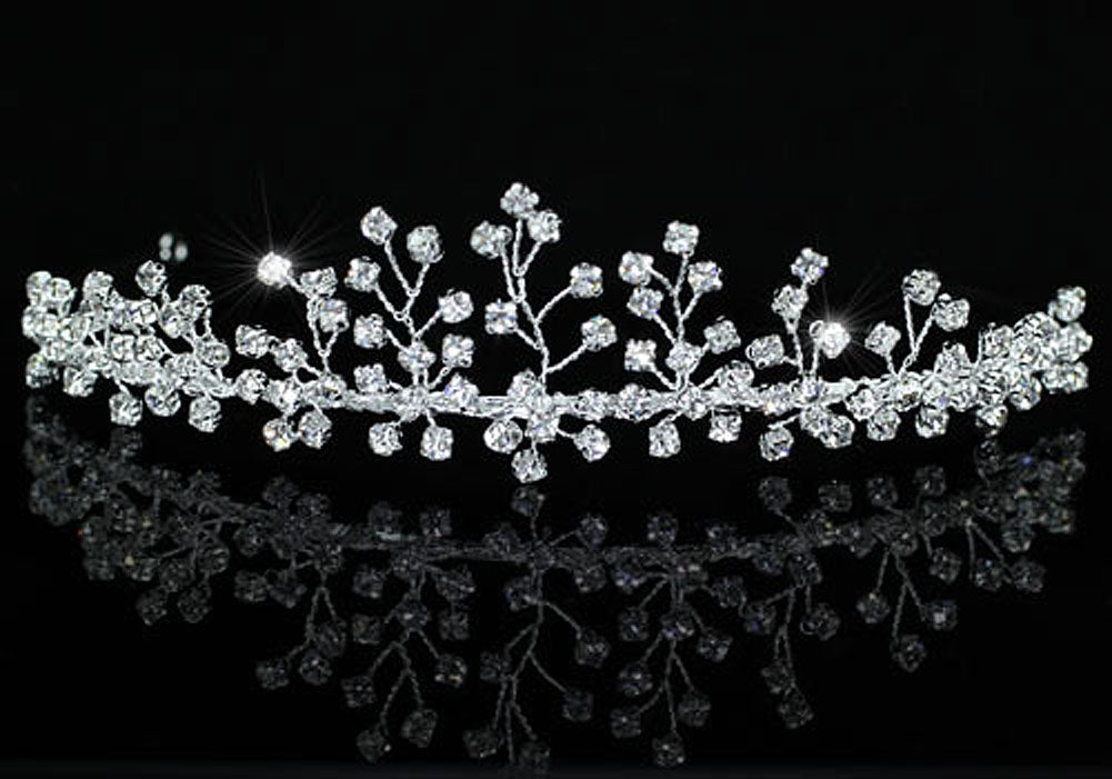 Bridal Wedding Stylish Handmade Crystal Tiara XT1401-0