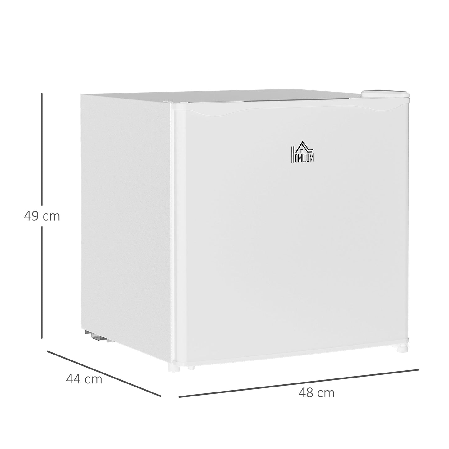 46L Countertop Mini Fridge with Chiller Box Adjustable Temperature - White-2
