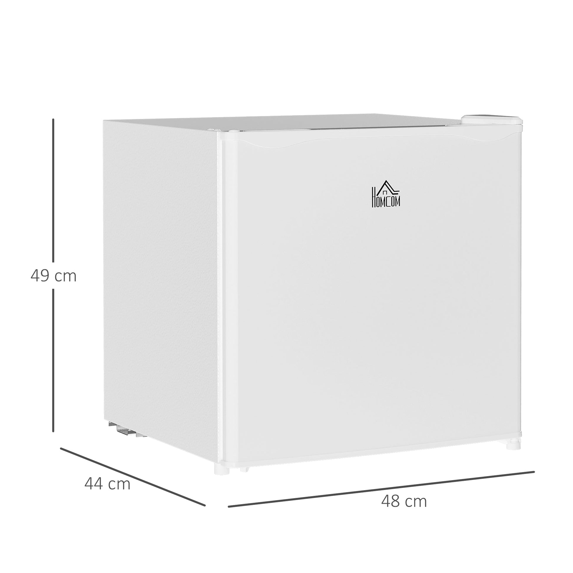 46L Countertop Mini Fridge with Chiller Box Adjustable Temperature - White-2