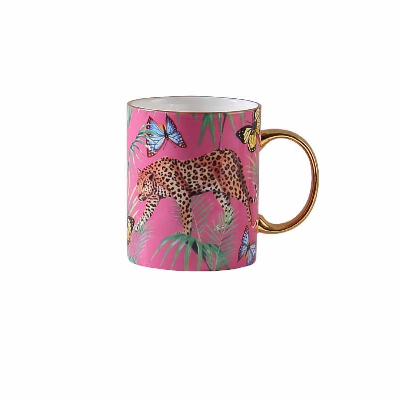 Large Capacity Bone China Coffee Mug Set