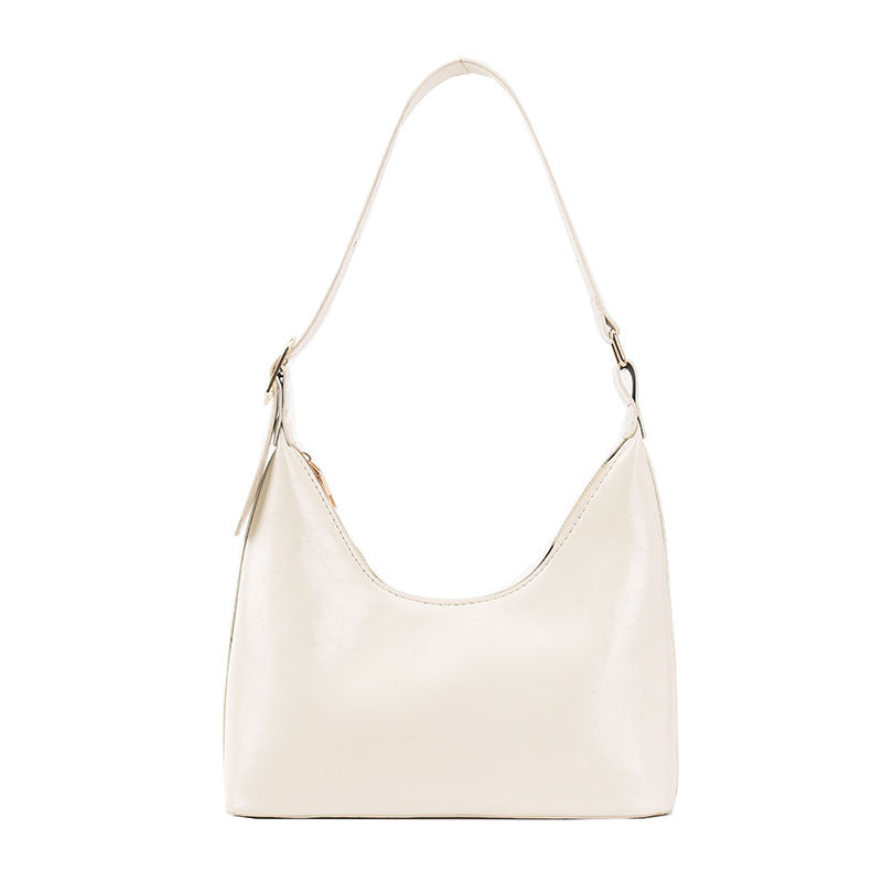 Fashion Women's Oil Wax PU Underarm Shoulder Bag