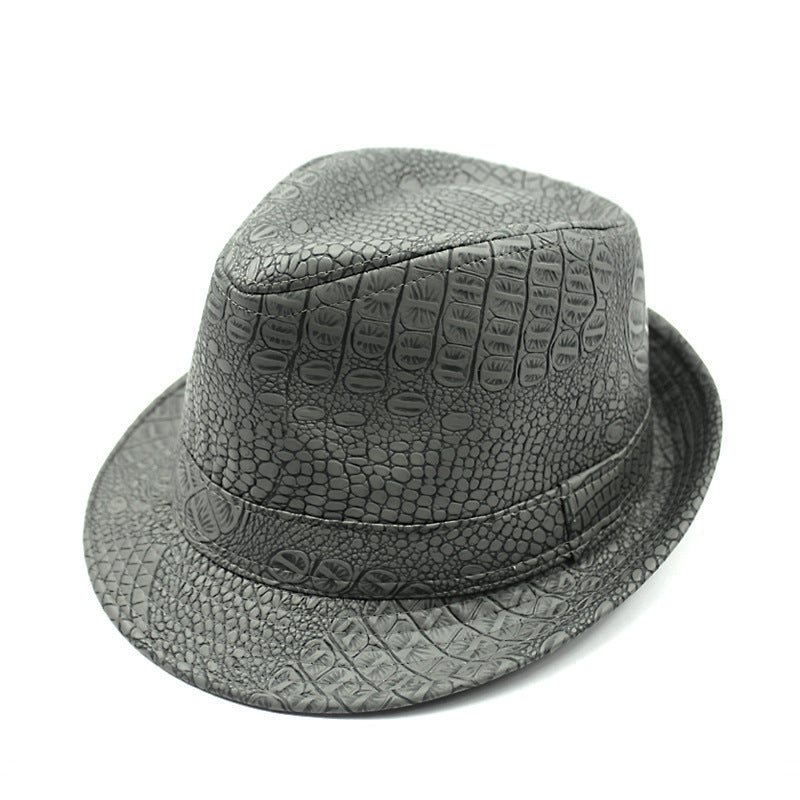 Men's And Women's Simple British Vintage Jazz Pu Leather Hat
