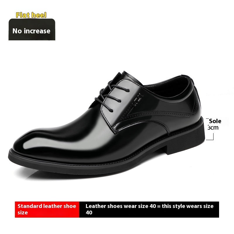 Business Formal Wear Genuine Leather Breathable Increased Men's Shoes