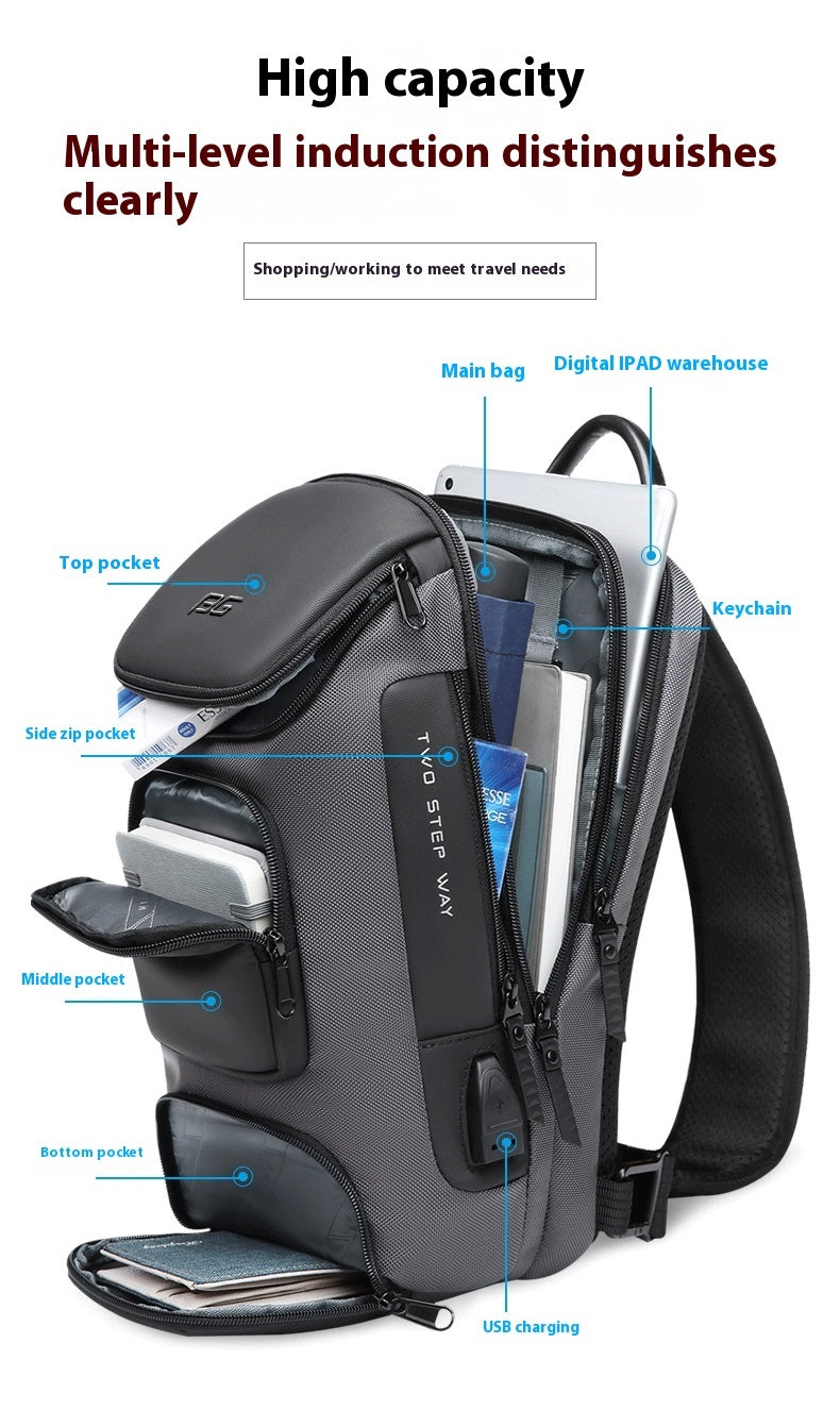 Sac à bandoulière de style mécanique pour hommes Commodité d'affaires JFA UNIjuntos Entreprise