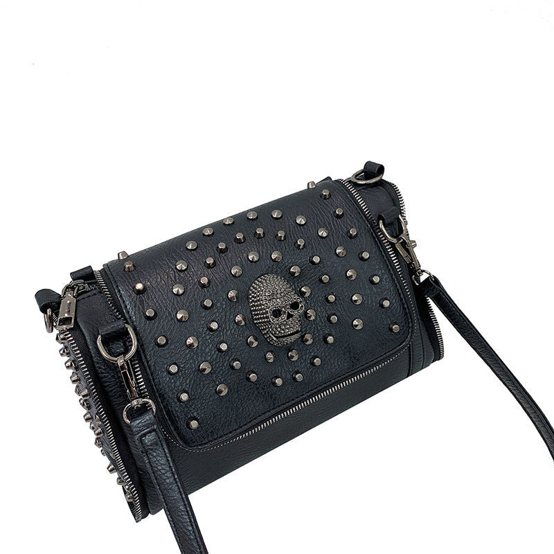 Skull Bag Rivet Large Capacity Shoulder Bag Pillow Bag
