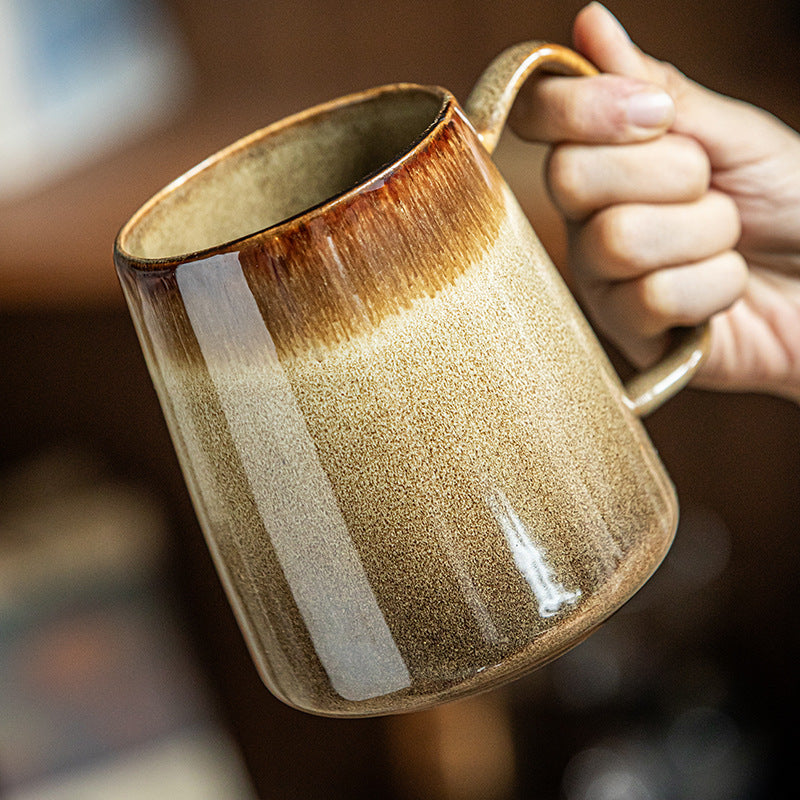 Retro Kiln Baked Mug Large Capacity Ceramic Cup