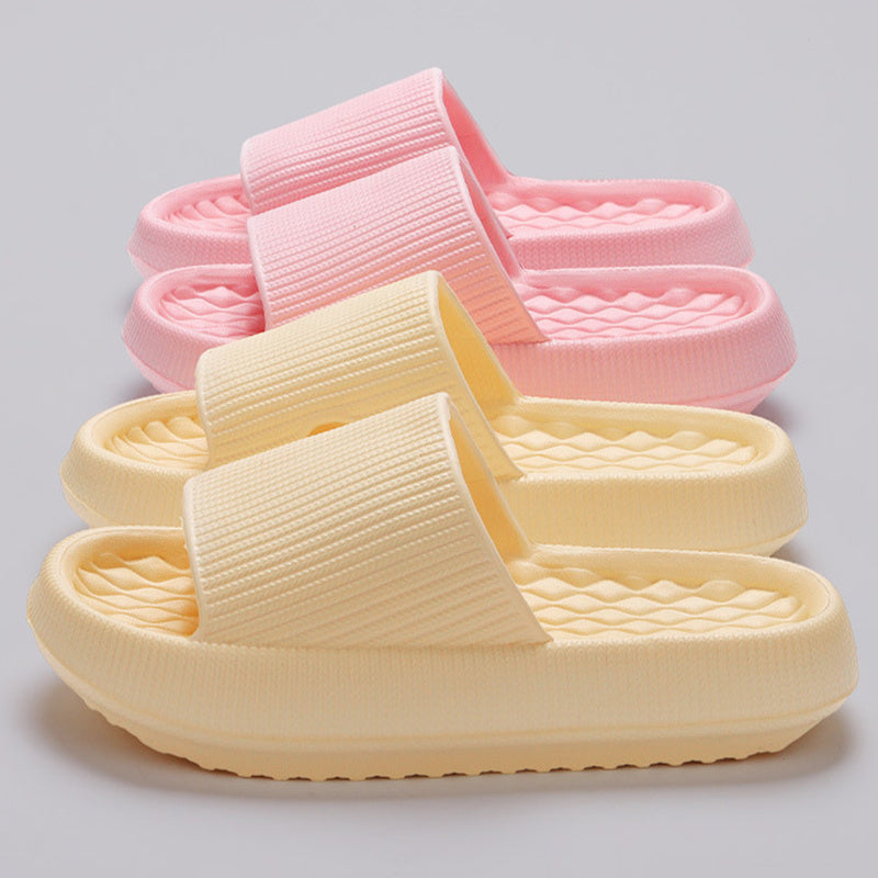 Summer EVA Slippers Solid Color Rhombus Stripe Anti-slip Slippers New Women's Home Shoes Store Hive UNIjuntos