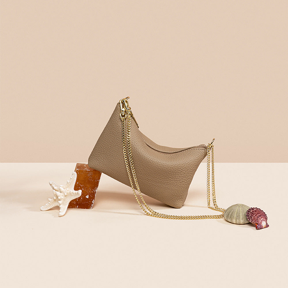 New First Layer Lychee Pattern Bag For Women