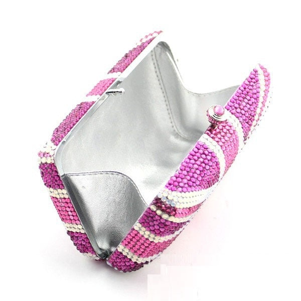 Mini Chain Banquet Luxury Full Diamond Clutch Bag