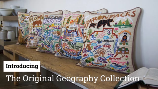 Adirondacks Hand-Embroidered Pillow-3