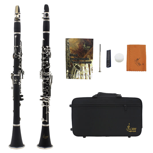 Clarinet Bakelite Nickel Plated Clarinet 17 Key Beginner Grade Test Playing Instrument