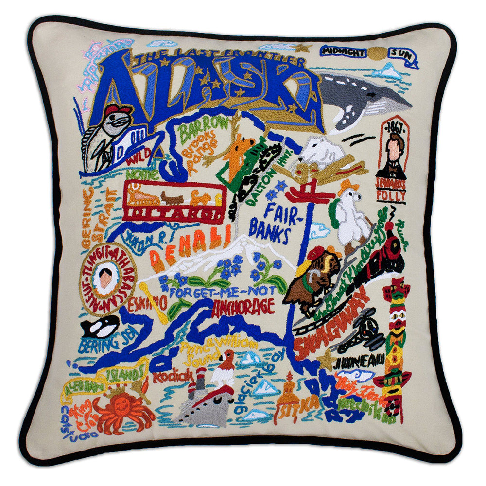 Alaska Hand-Embroidered Pillow-0