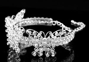 Bridal Wedding Butterfly Crystal Bracelet XB046-0
