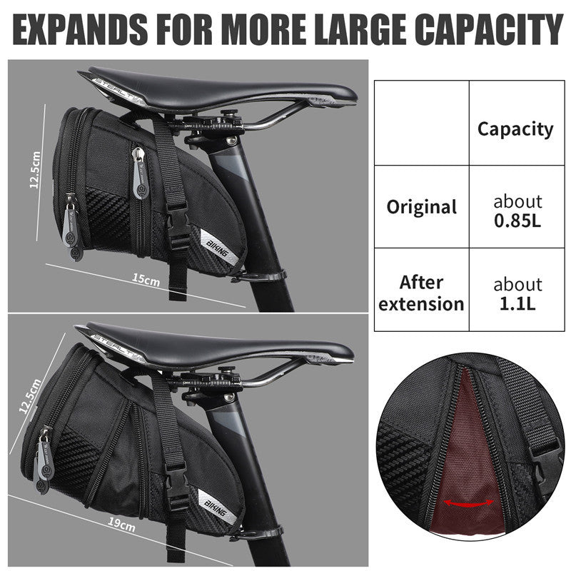 Bicycle Reflective Tail Bag Saddle Bag Back Seat Bag