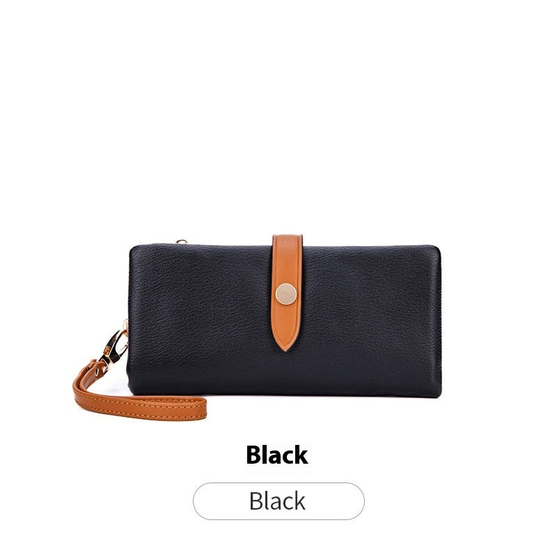 Women's Wallet Contrast Color Hasp Long Zipper Multi-functional Simple Fashion Clutch Store Hive UNIjuntos
