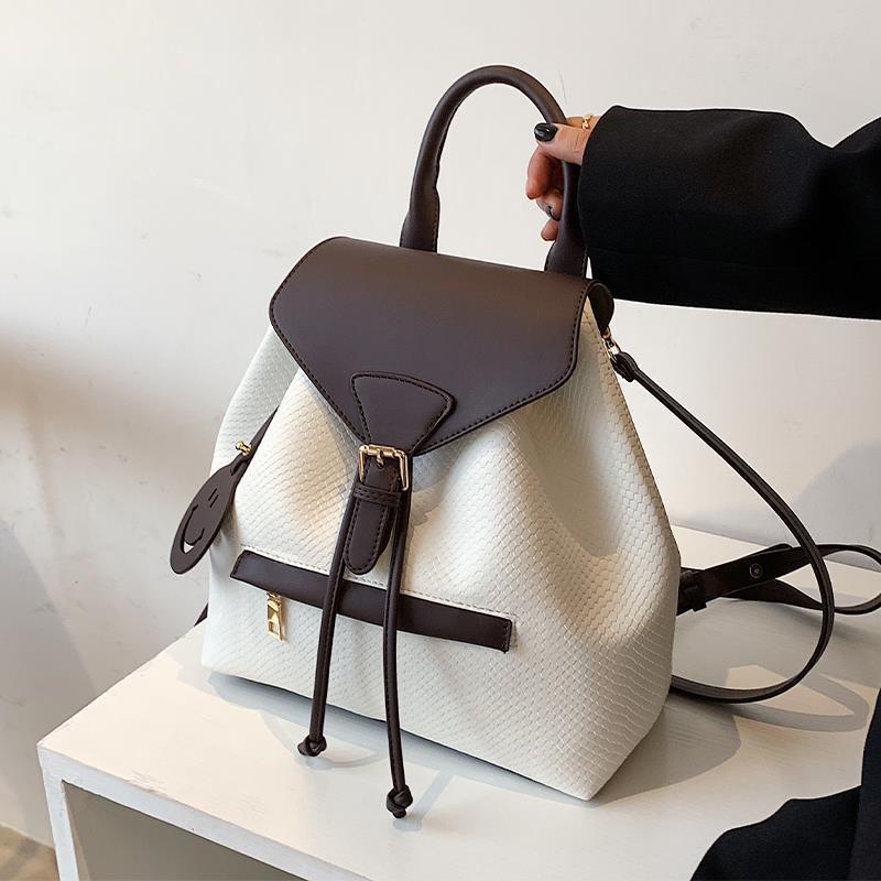 Bag Female Backpack Large Capacity Color Bump Student School Bag