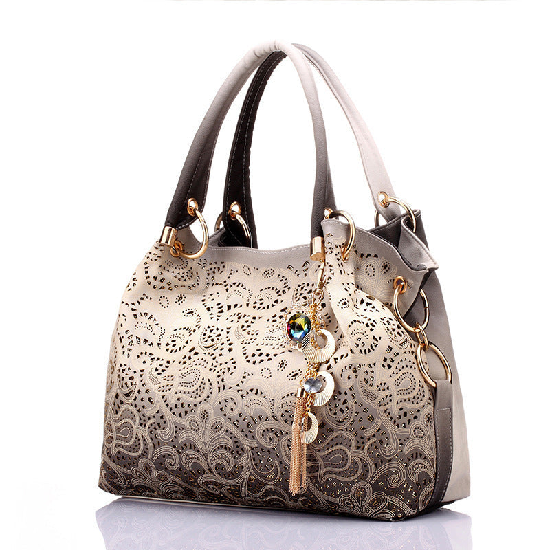 Large Capacity Hollow Peacock Pattern Shoulder Bag Store Hive UNIjuntos