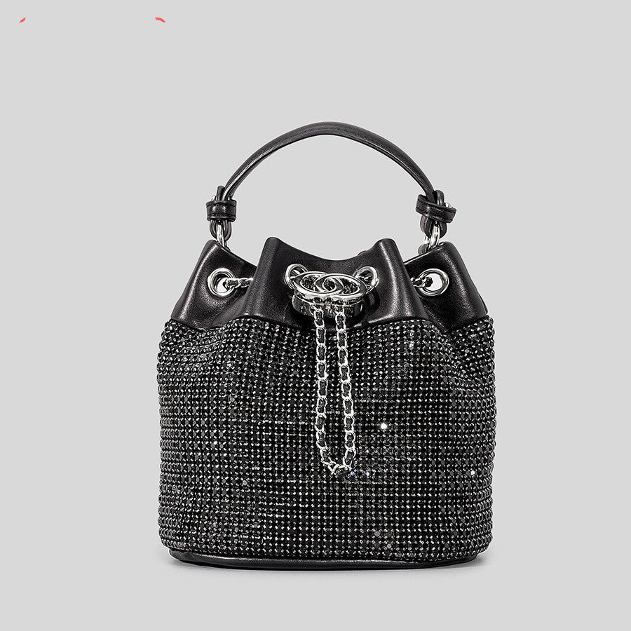 Rhinestone Women's Niche Bling Rhinestone Bucket Bag