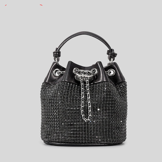 Rhinestone Women's Niche Bling Rhinestone Bucket Bag