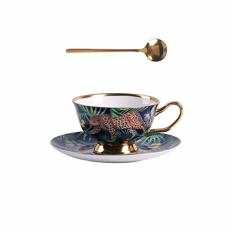 Large Capacity Bone China Coffee Mug Set