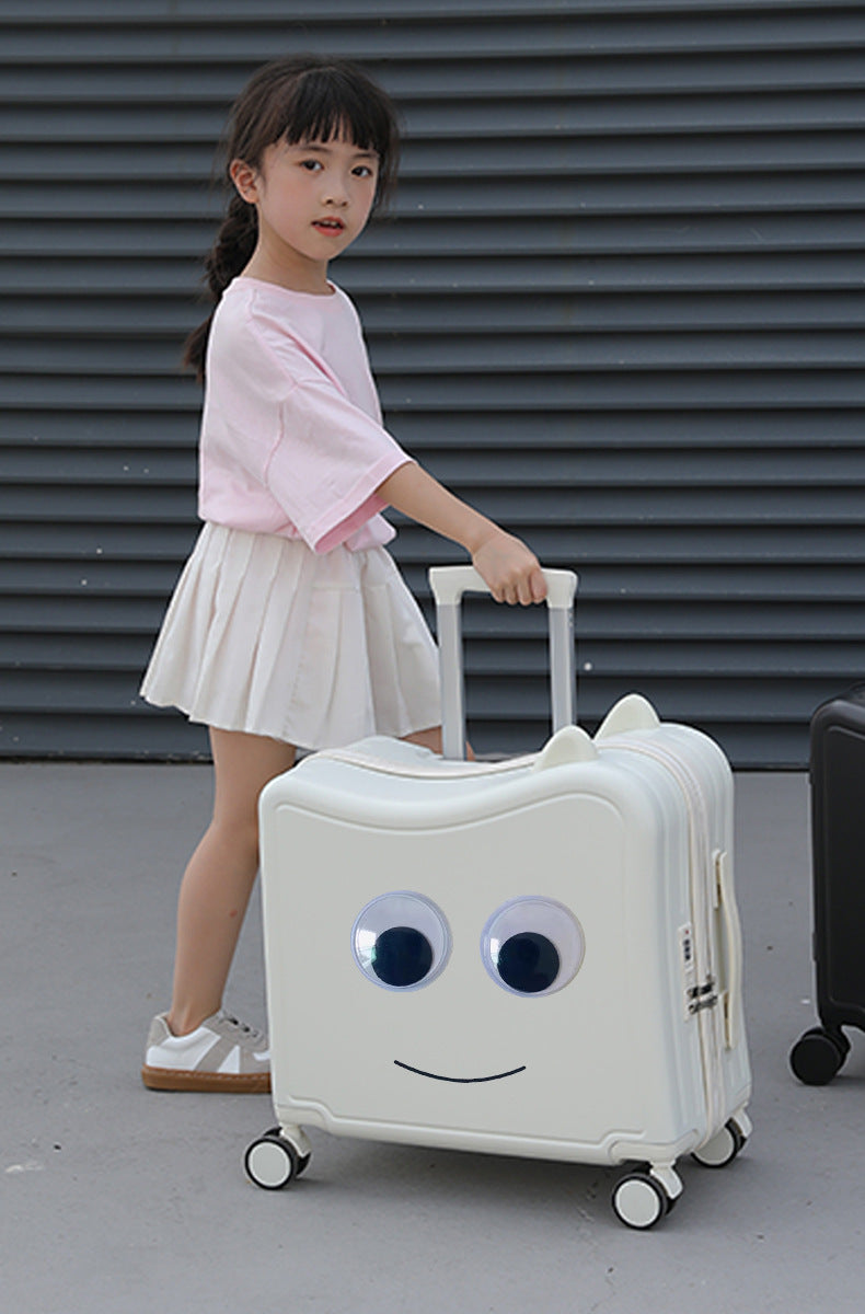 Children's Luggage Riding Trolley Case Mute Universal Wheel Boarding Bag Store Hive UNIjuntos
