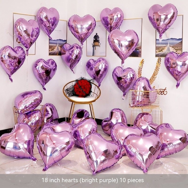 Heart-shaped Aluminum Balloon 520 Wedding Room Decoration Birthday Party