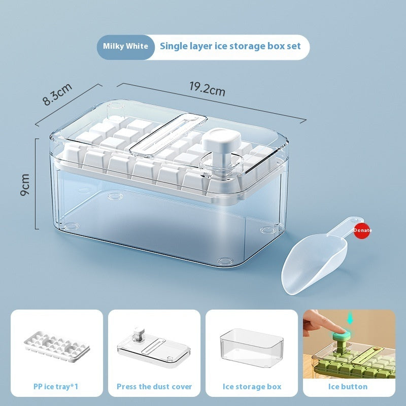 Multi-function One-click Press Ice Tray Household Quick-frozen Ice Cube Mold