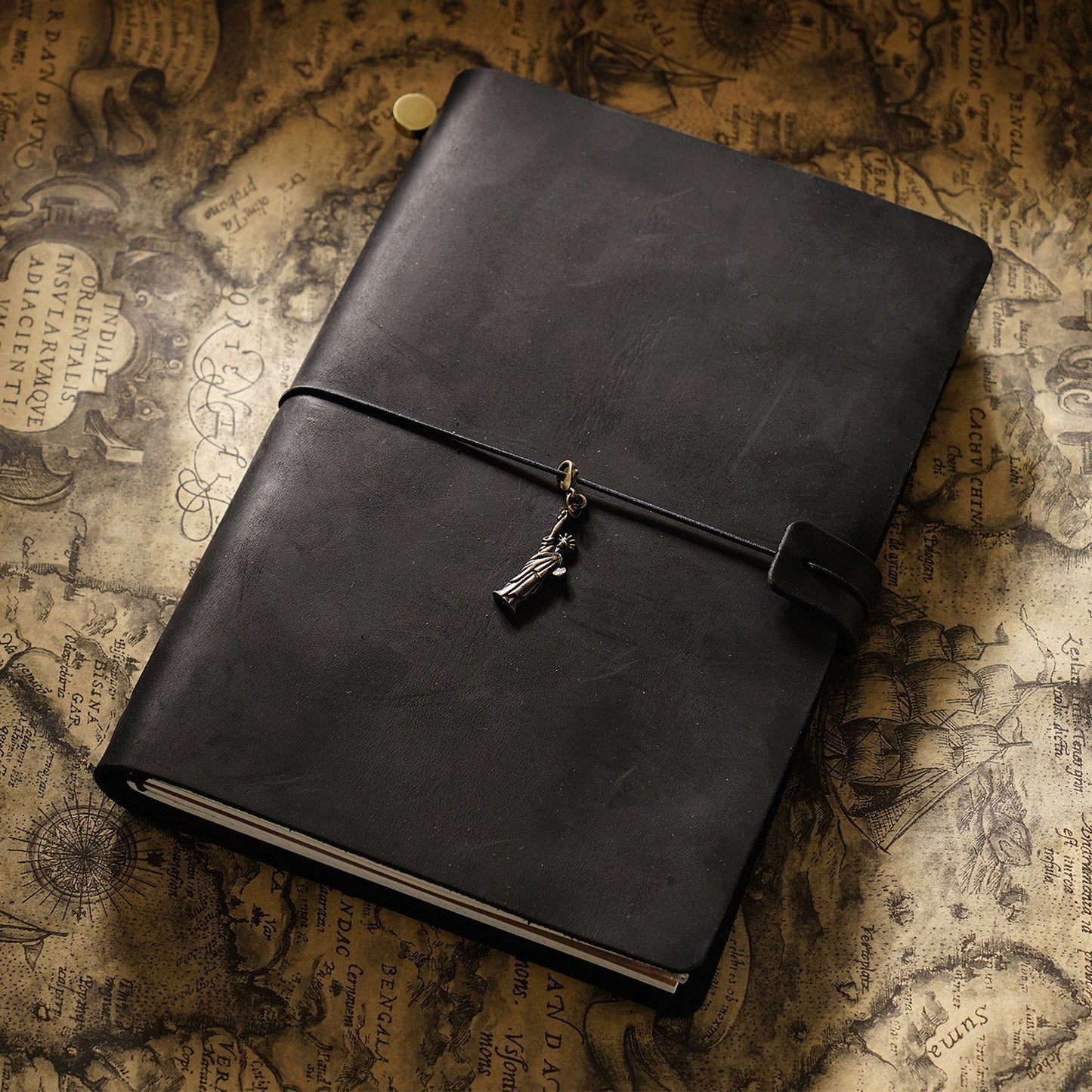 Travel Notebook Cowhide Leather Diary Vintage