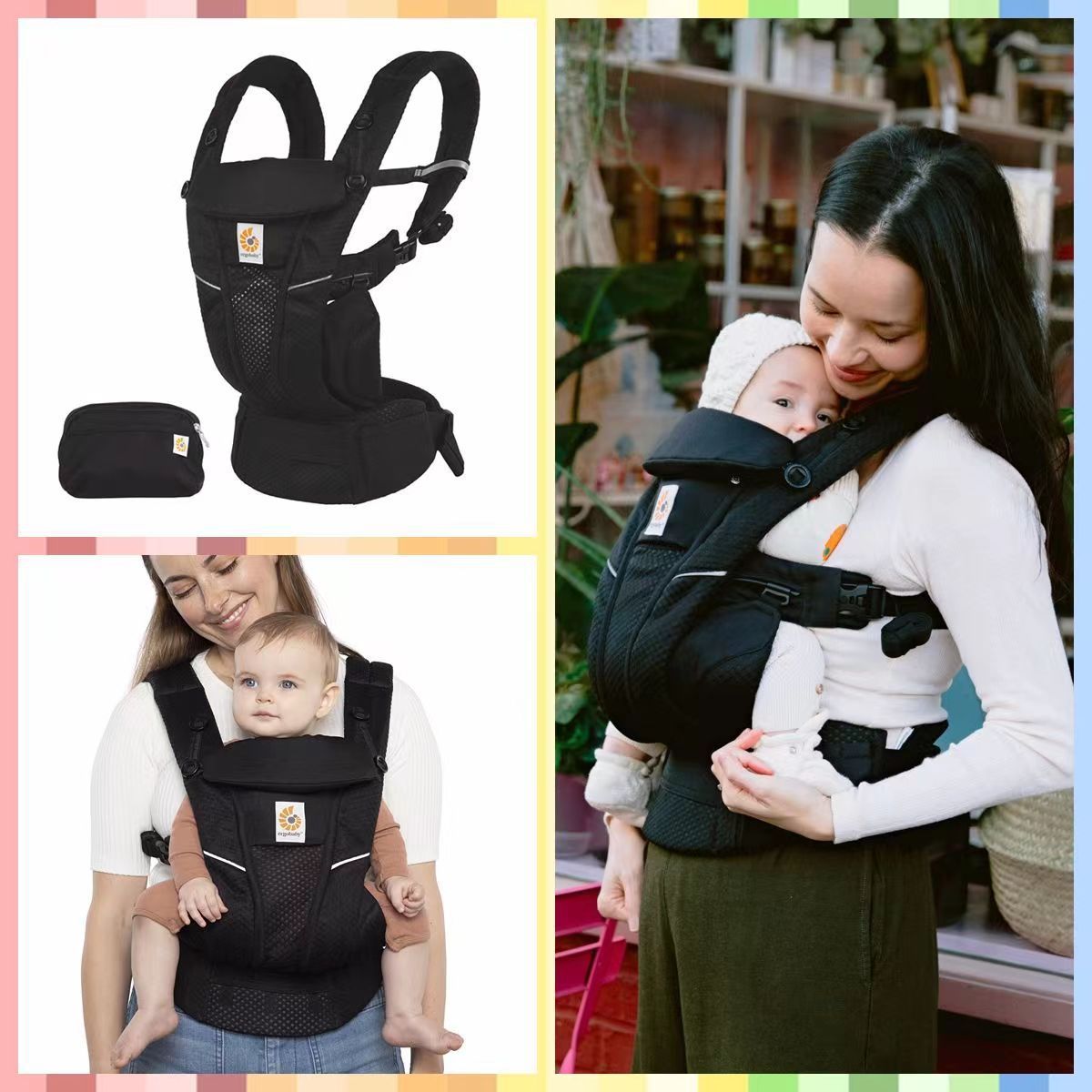 New Breathable Upgraded Four-style Baby Carrier With Waist Stool