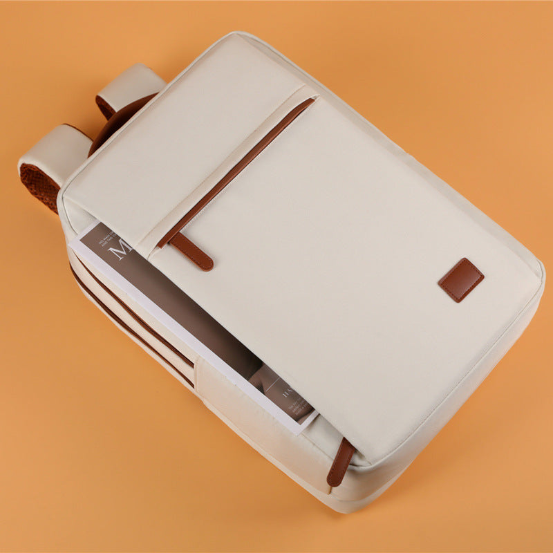 Large Capacity Solid Color Oxford Cloth Backpack