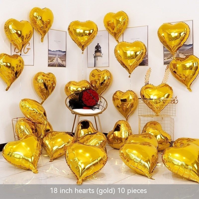 Heart-shaped Aluminum Balloon 520 Wedding Room Decoration Birthday Party