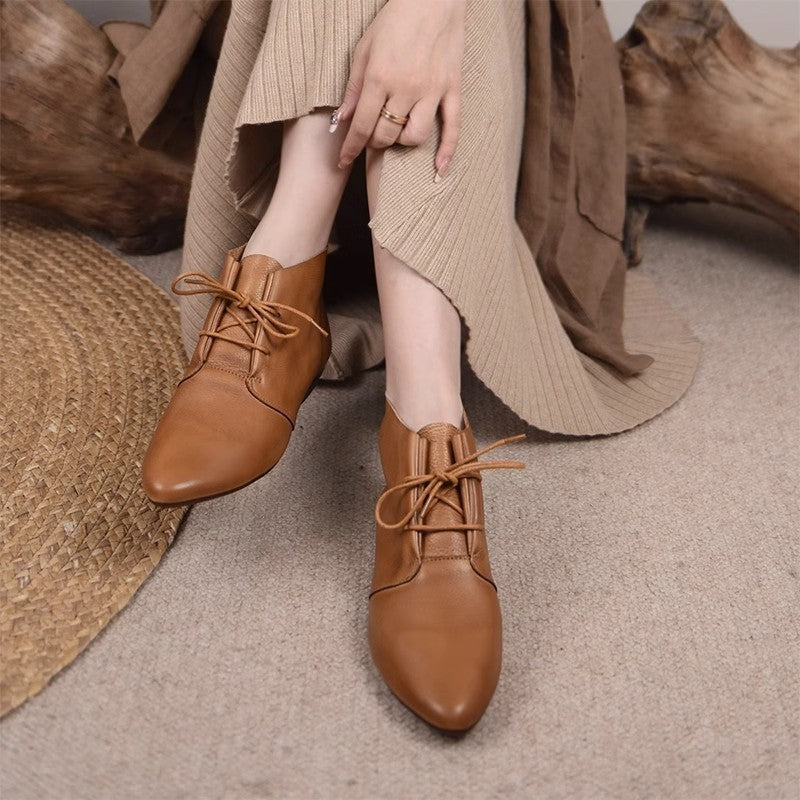 Comfortable Soft Leather Versatile Flat Booties Store Hive UNIjuntos