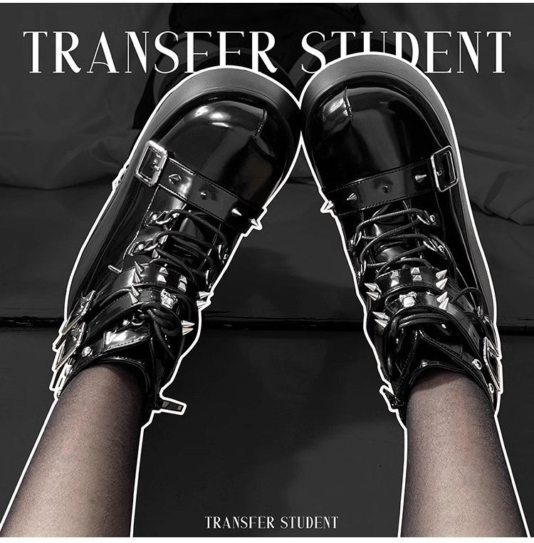 New Punk Handsome Thick Bottom Short Women's Boots Store Hive UNIjuntos