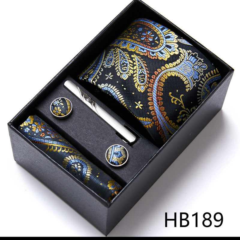 Men's Business Formal Tie Six-piece Set Gift Box