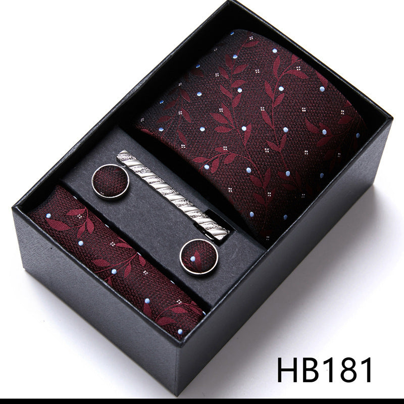 Men's Business Formal Tie Six-piece Set Gift Box