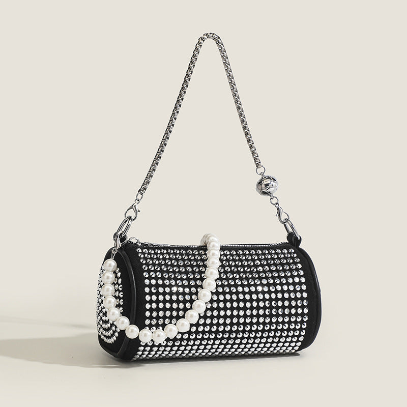 Sac bandoulière strass brillant à la mode décontracté