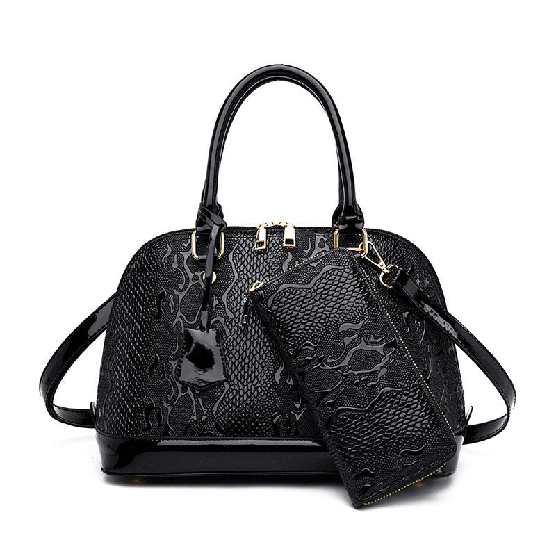 Three-piece Handbag Set Embossed Shoulder