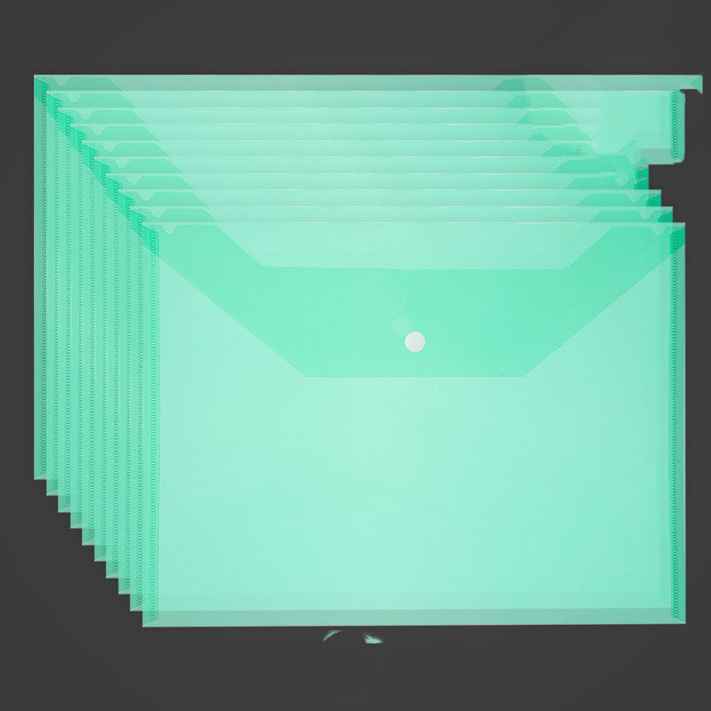 Simple Transparent File Bag A4 Snap Storage