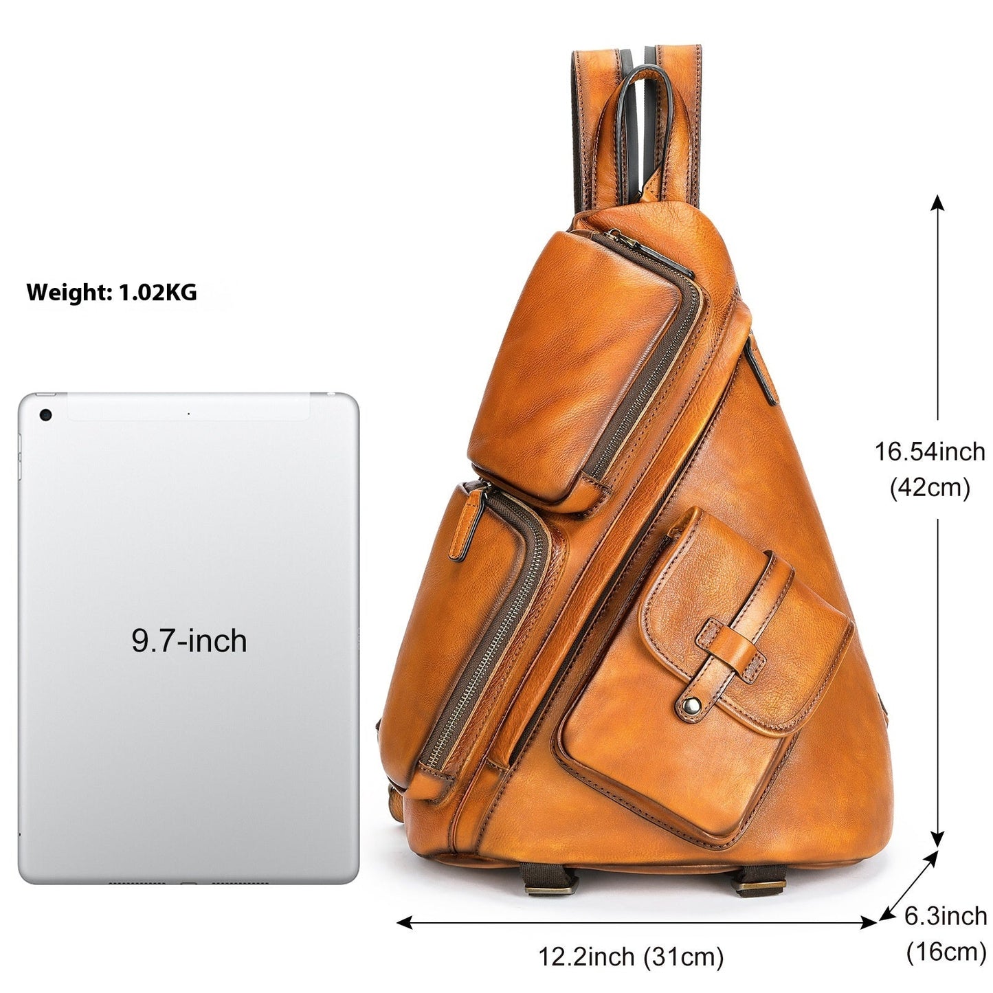 Casual Shoulder Crossbody First Layer Cowhide Sports Chest Bag JFA UNIjuntos Entreprise