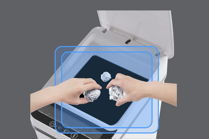Intelligent Induction Automatic Flip Trash Can For Household Use