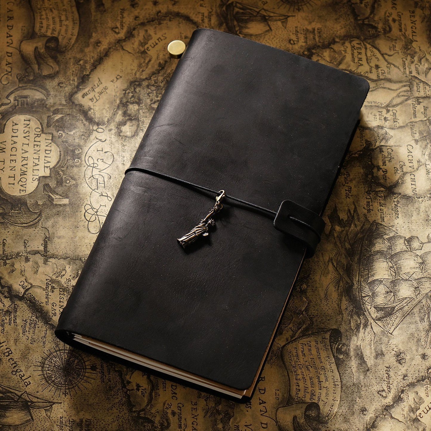 Travel Notebook Cowhide Leather Diary Vintage