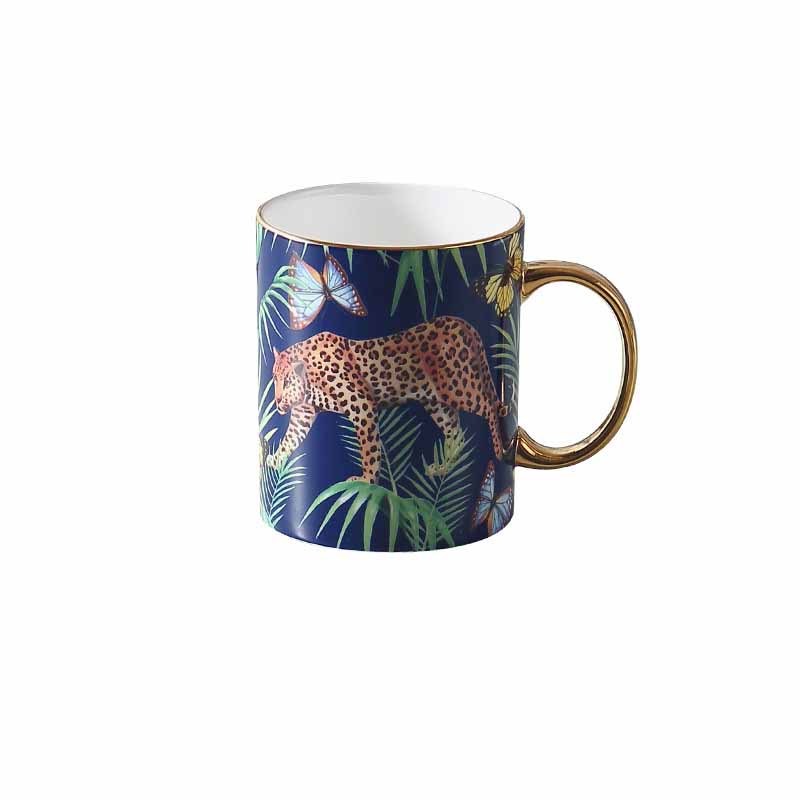 Large Capacity Bone China Coffee Mug Set