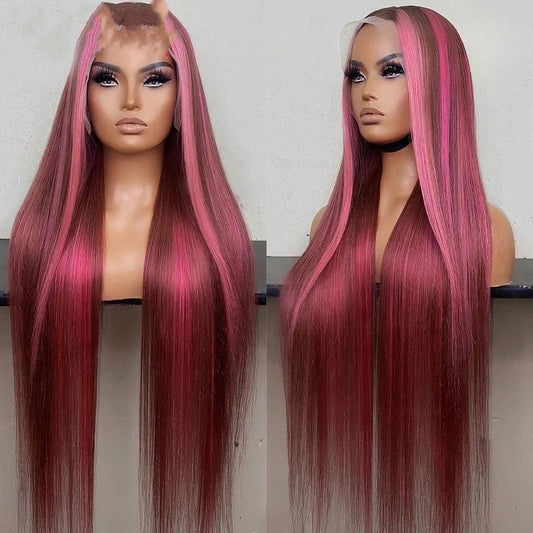 Piano droite mise en évidence perruque marron droite