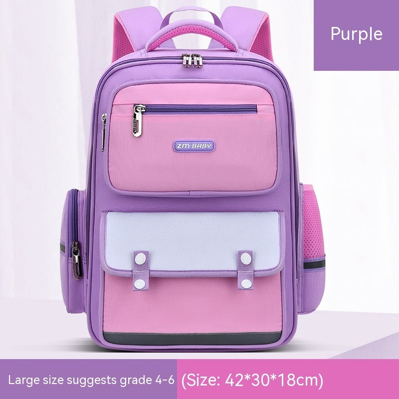 Primary School Student Schoolbag Male Grade 1-3-6 Portable Burden Alleviation Large Capacity Children's Schoolbag Backpack Store Hive UNIjuntos