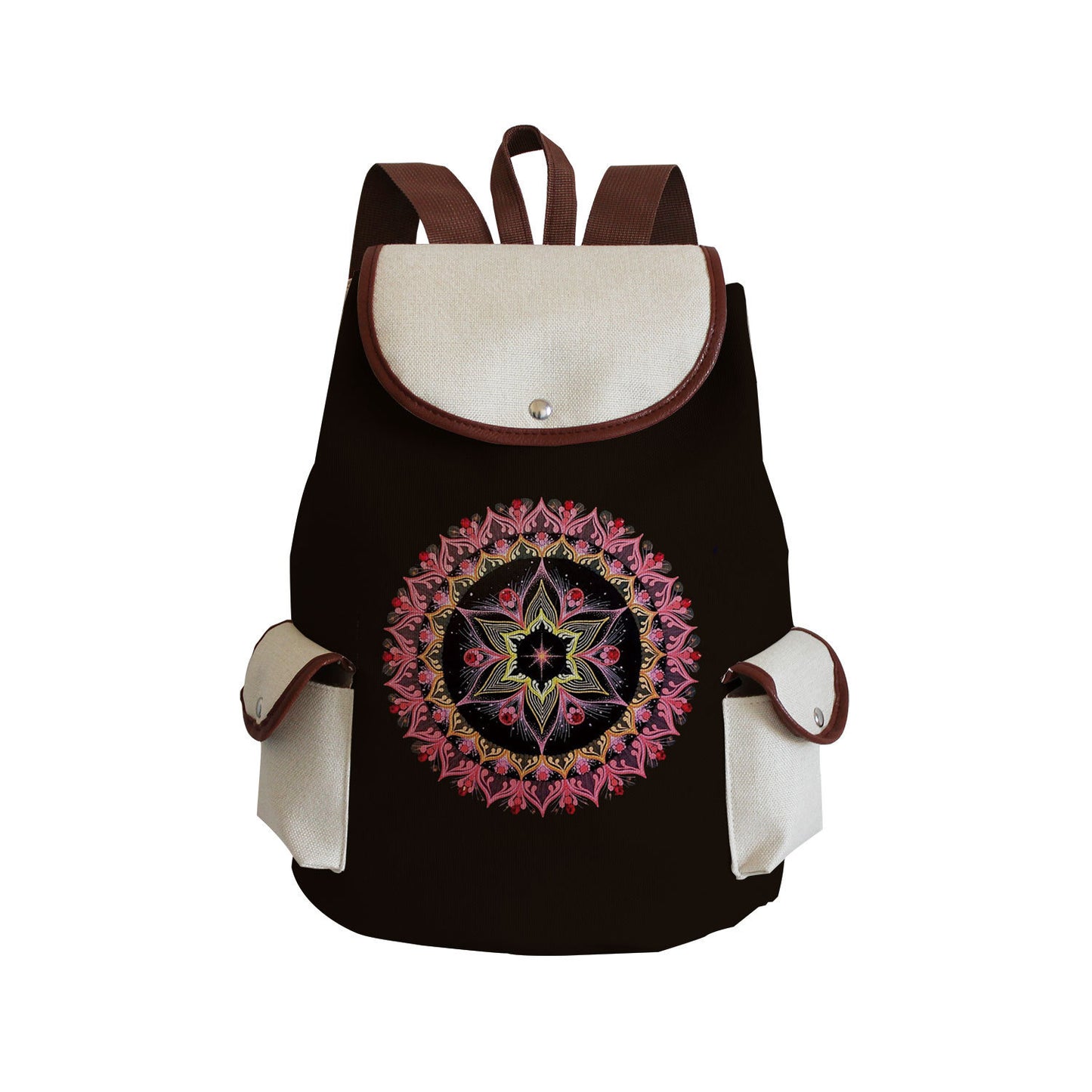 Large-capacity Western-style Creative New Datura Printed Backpack