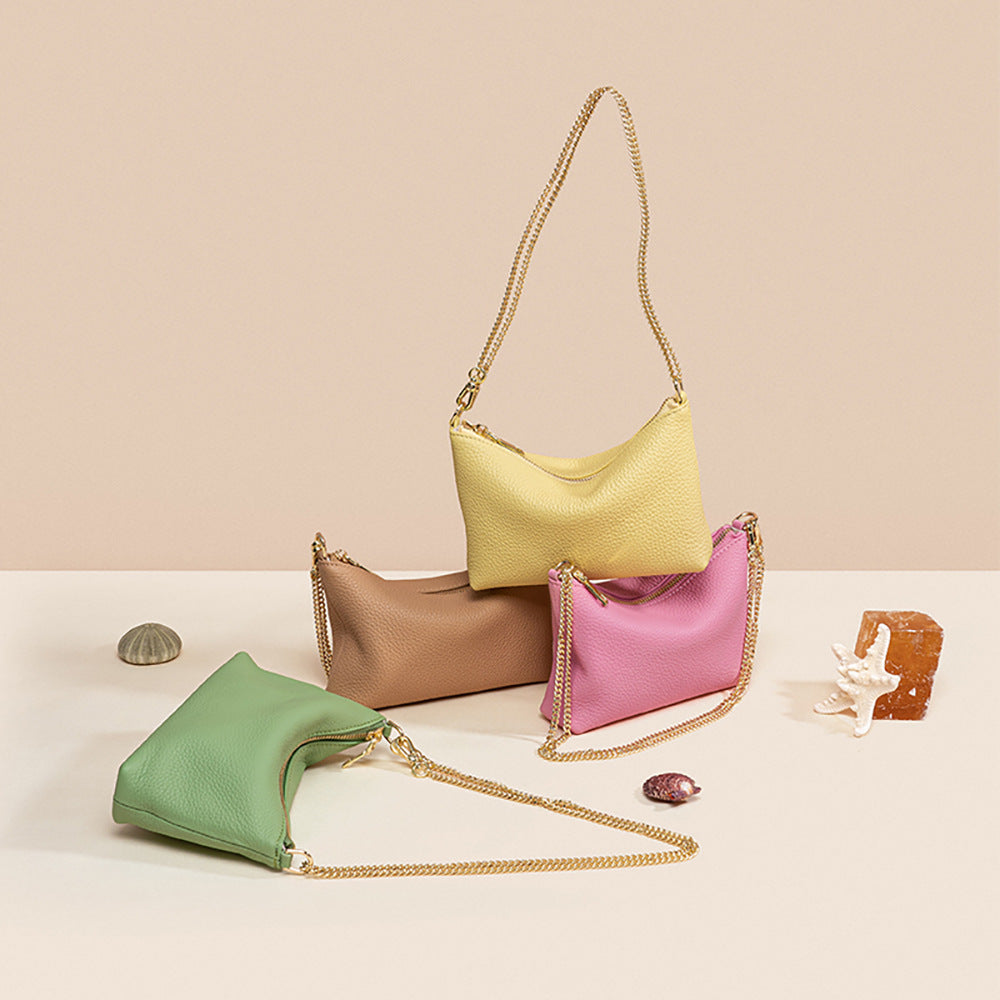 New First Layer Lychee Pattern Bag For Women